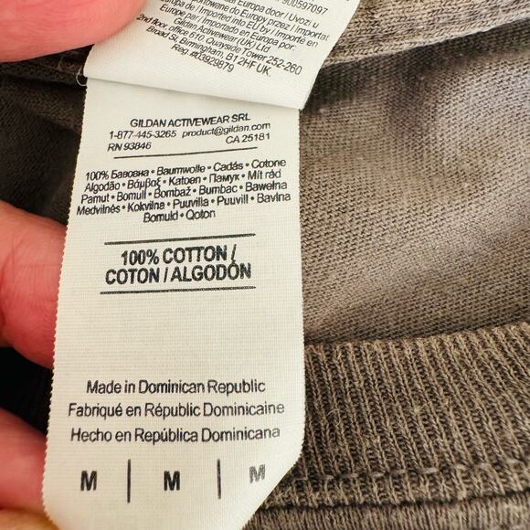Gildan Ultra Cotton Bud Light Washington DC Fray Gray Taupe Tee Shirt Sz Medium - Picture 6 of 6